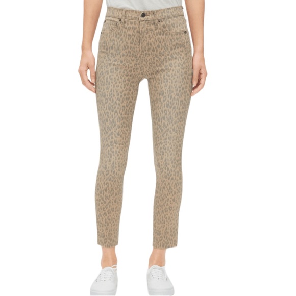 GAP Denim - Gap High Rise Leopard Print True Skinny Cropped Ankle Jeans